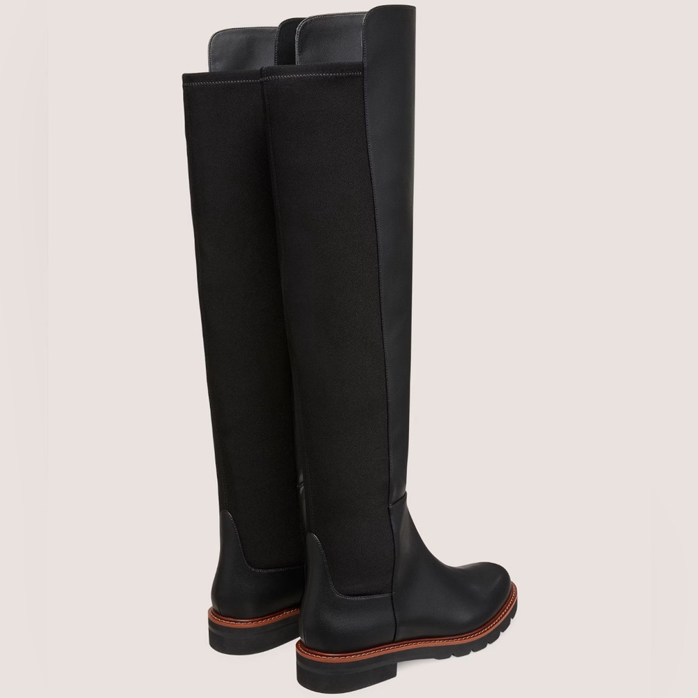 Stuart Weitzman Adrina City Boot in Black Leather - Picture 9 of 10